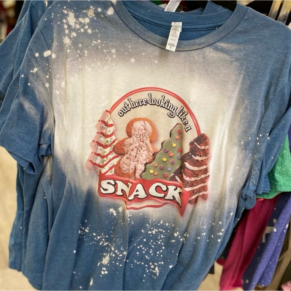 Christmas Debbie Cakes Bleached Shirt